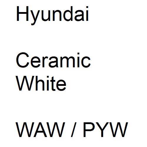 Hyundai, Ceramic White, WAW / PYW.